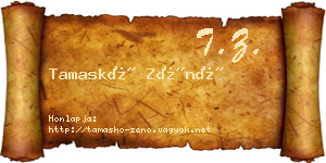 Tamaskó Zénó névjegykártya